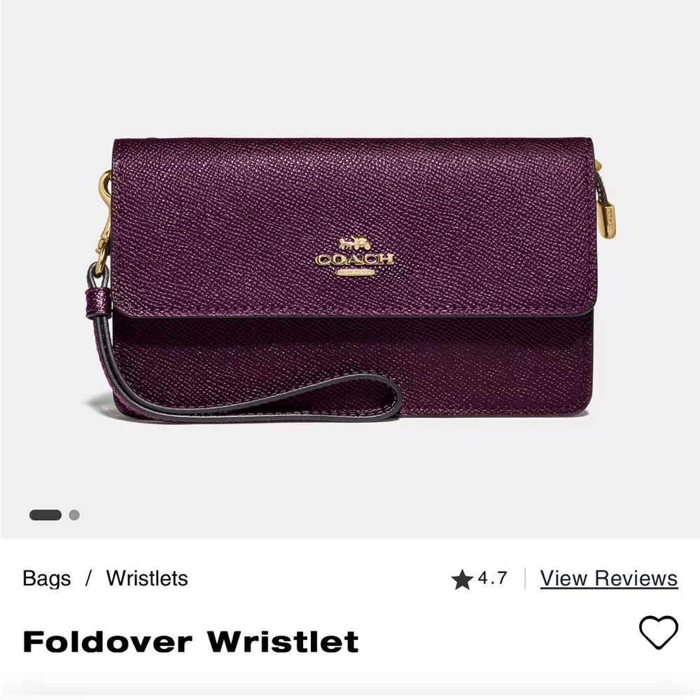 COACH foldover wristlet